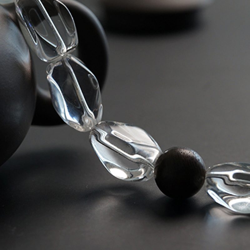 Sterling Silver & Clear Quartz Energy Bracelet - Image 5