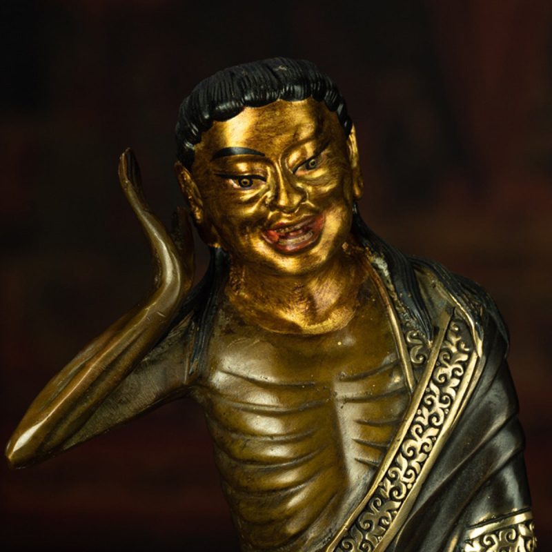 Qing Dynasty Venerable Milarepa Tibetan antique Buddha statue illumination Ganzi Monastery - Image 6