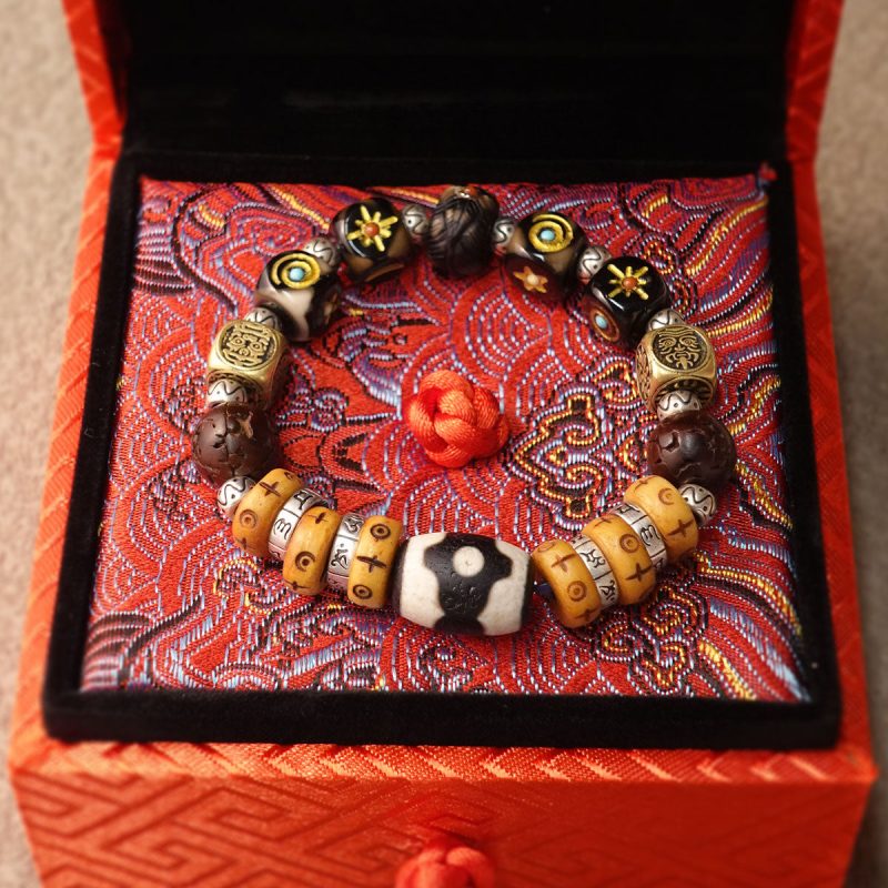 Guardian’s Gift Prosperity & Protection Tibetan Dzi Bead Bracelet - Image 4