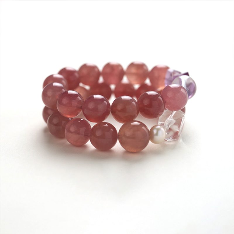 Rose Quartz and Amethyst Emotional Energy Bracelet - Image 4