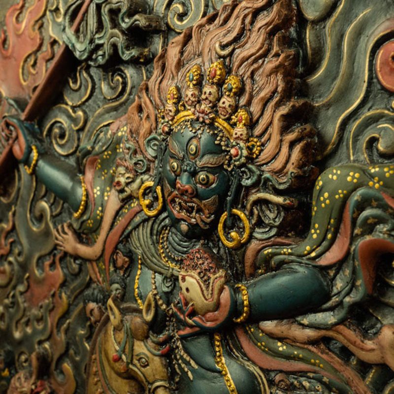 Qing Dynasty Auspicious Heavenly Mother Thangka Tibetan Thangka  Mudui Plastic Mine Color - Image 7