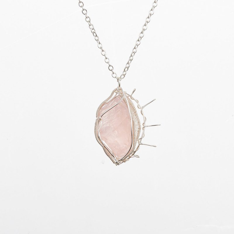 Eternal Love Rose Quartz Sterling Silver Pendants - Image 4