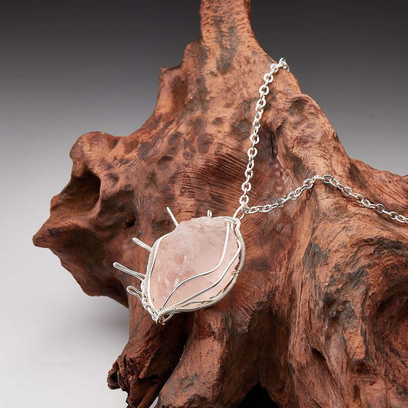 Eternal Love Rose Quartz Sterling Silver Pendants - Image 3