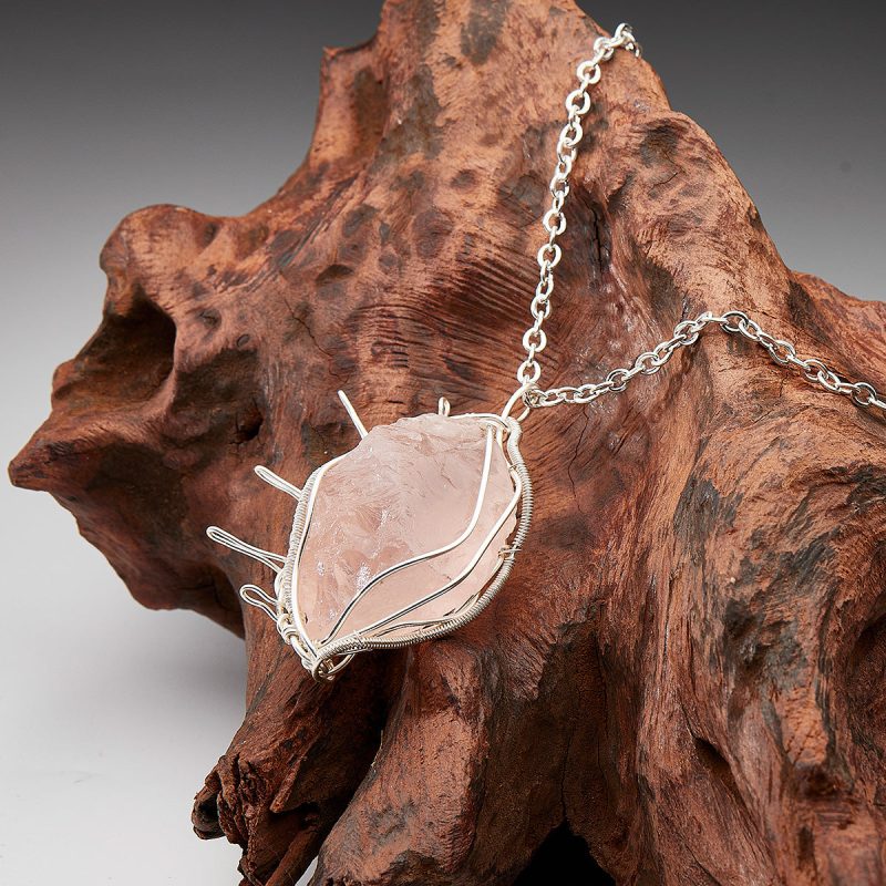Eternal Love Rose Quartz Sterling Silver Pendants - Image 2
