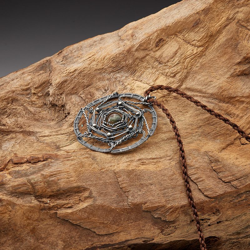 Healing Energy Mandala Crystal Quartz Silver Pendants - Image 8