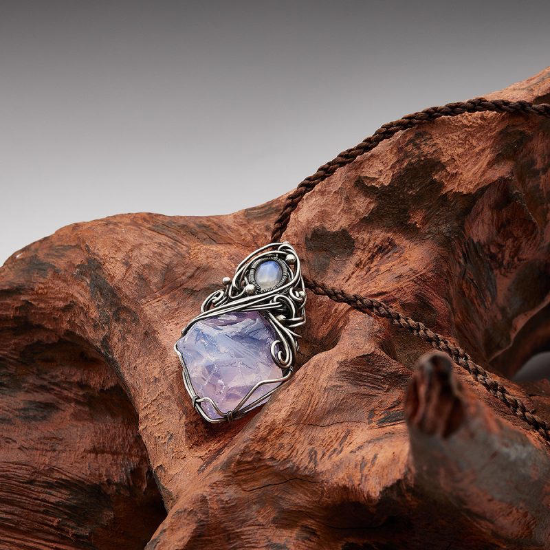 Peace Energy Amethyst Silver Pendants - Image 2