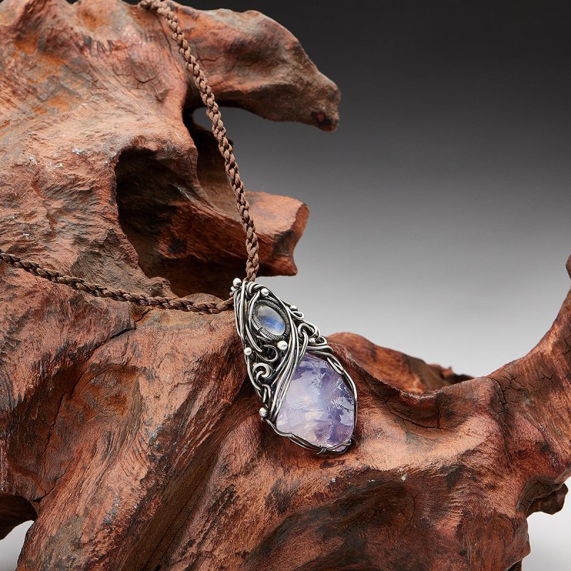 Peace Energy Amethyst Silver Pendants - Image 3