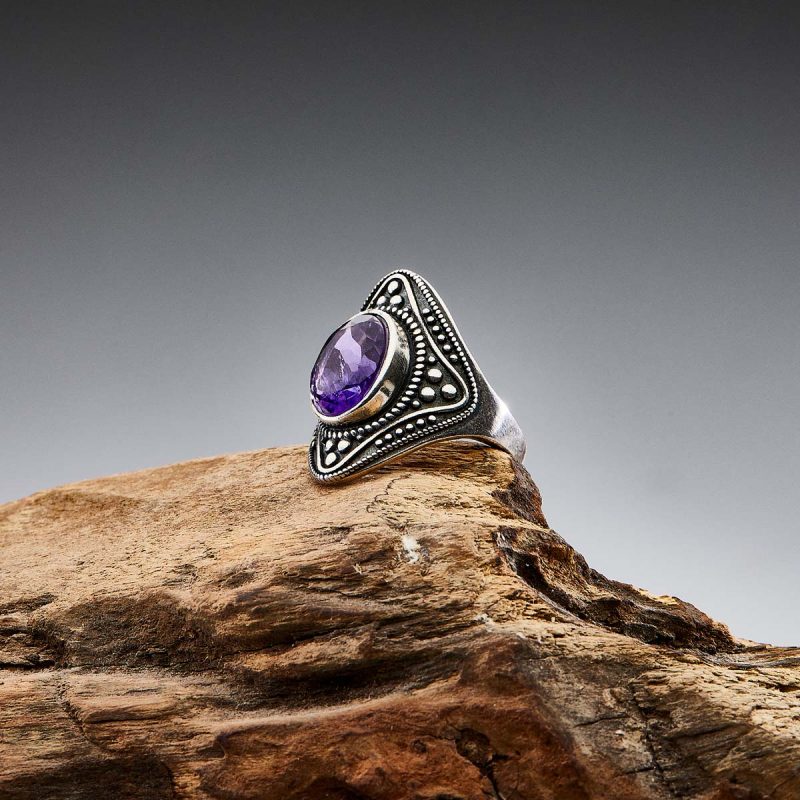 Spiritual Energy Amethyst Sterling Silver Rings - Image 3