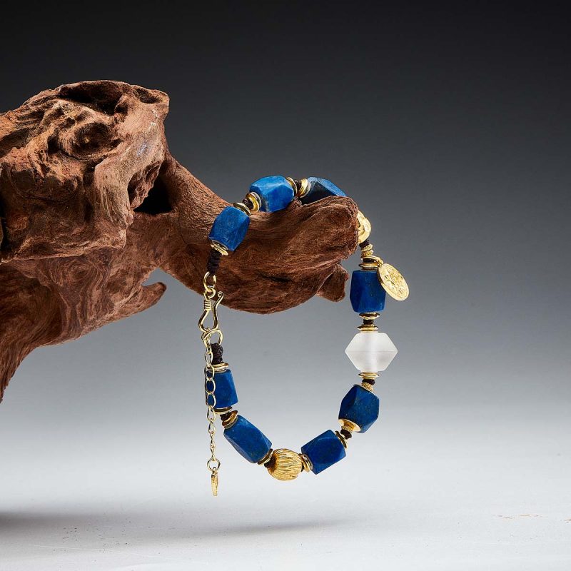Love Energy Lapis Lazuli Gold Bracelet - Image 2