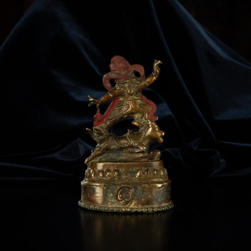 Ming Dynasty Statue of Yama, the Lord of the Underworld Antique Tibetan Buddhist Statue Gilded Tibet - Image 4