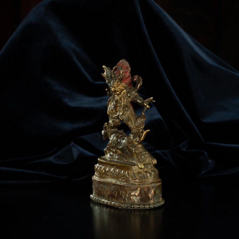 Ming Dynasty Statue of Yama, the Lord of the Underworld Antique Tibetan Buddhist Statue Gilded Tibet - Image 5