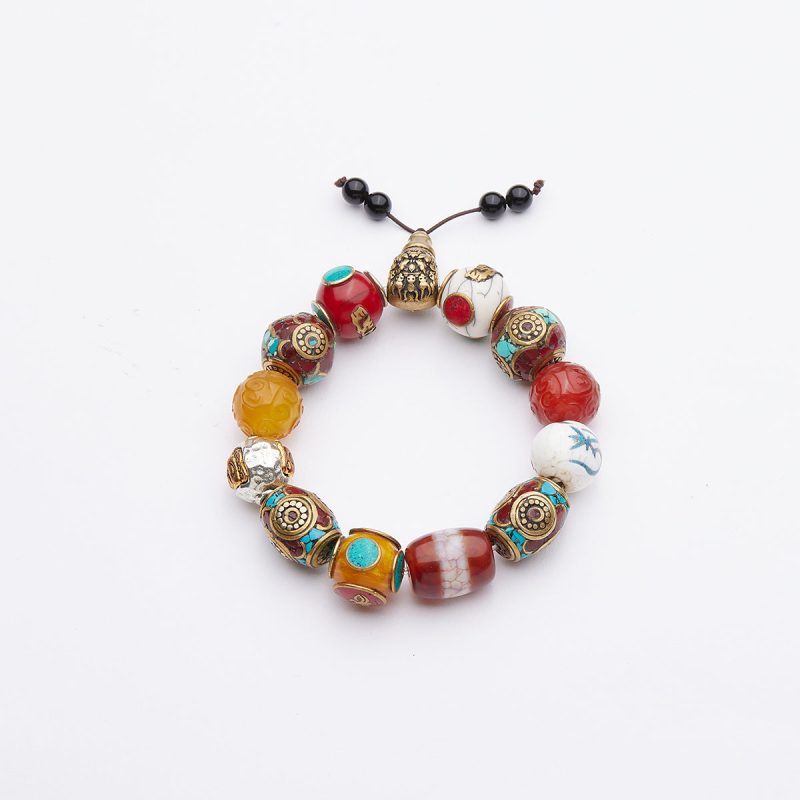 Healing Light Medicine Buddha Dzi Bracelet - Image 4