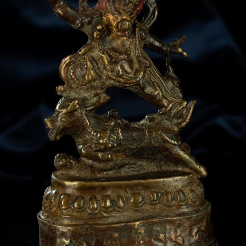 Ming Dynasty Statue of Yama, the Lord of the Underworld Antique Tibetan Buddhist Statue Gilded Tibet - Image 10