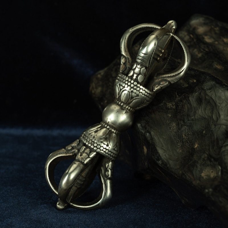 Qing Dynasty Five-pronged Vajra Tibetan Dharma Weapon White Lima - Image 3