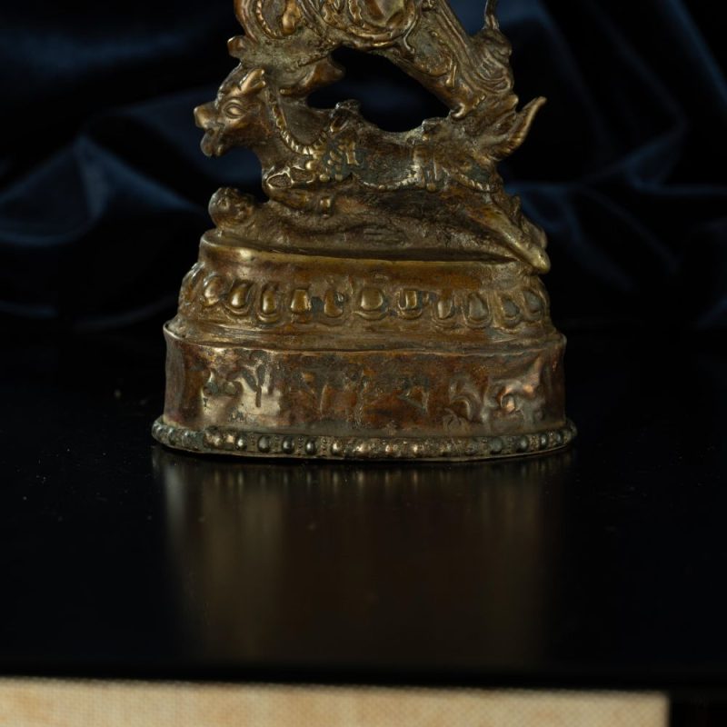 Ming Dynasty Statue of Yama, the Lord of the Underworld Antique Tibetan Buddhist Statue Gilded Tibet - Image 12