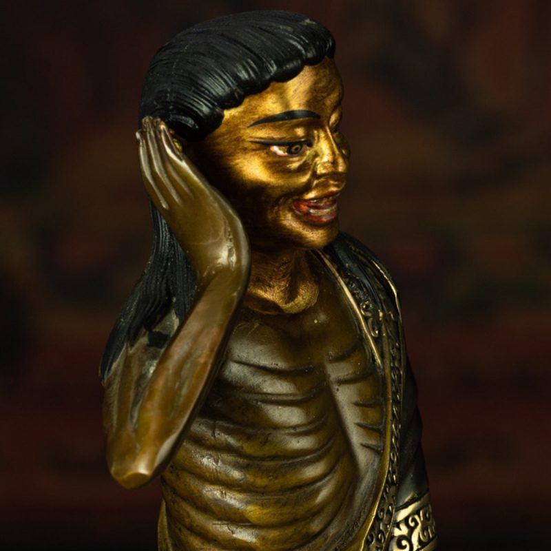 Qing Dynasty Venerable Milarepa Tibetan antique Buddha statue illumination Ganzi Monastery - Image 7