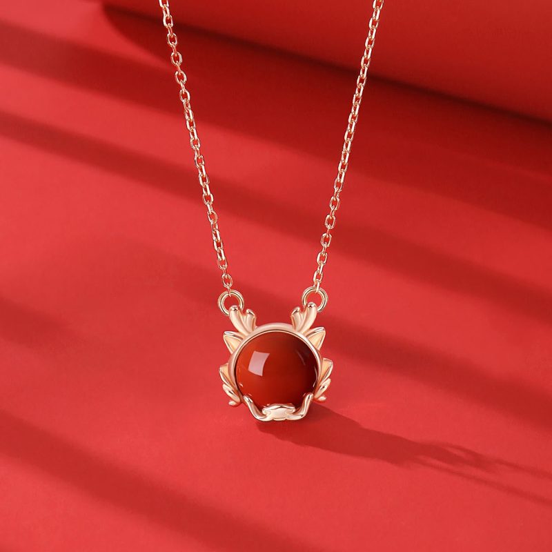 ❗❗❗A Flash Sale- EXQUISITE IN 925 Sterling Silver Year of the Dragon Cinnabar Red Agate Dragon Protection Bracelet Necklace Pendant Earrings Ring - Image 5
