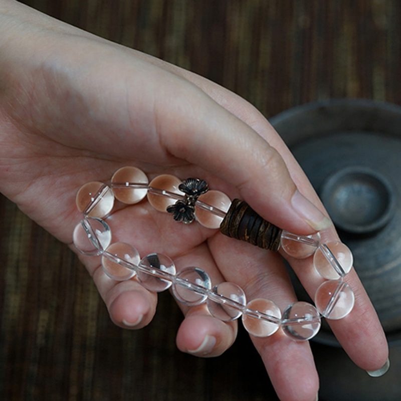 Serenity Quartz & Agarwood Energy Bracelet - Image 2