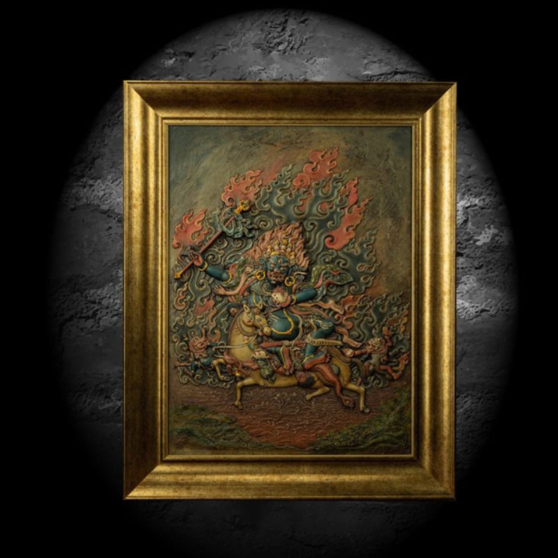 Qing Dynasty Auspicious Heavenly Mother Thangka Tibetan Thangka  Mudui Plastic Mine Color - Image 8