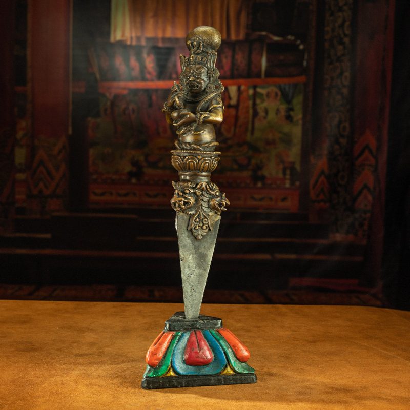 Qing Dynasty Vajira Of The Mahakala Dharma Protector Copper  Sakya Monastery - Image 8