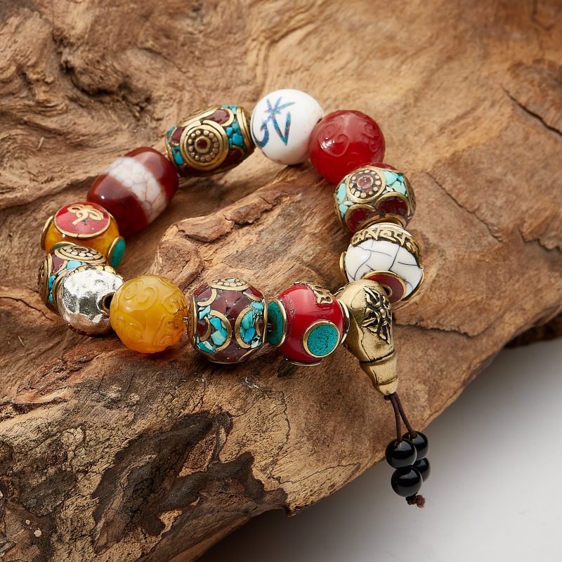 Healing Light Medicine Buddha Dzi Bracelet - Image 5