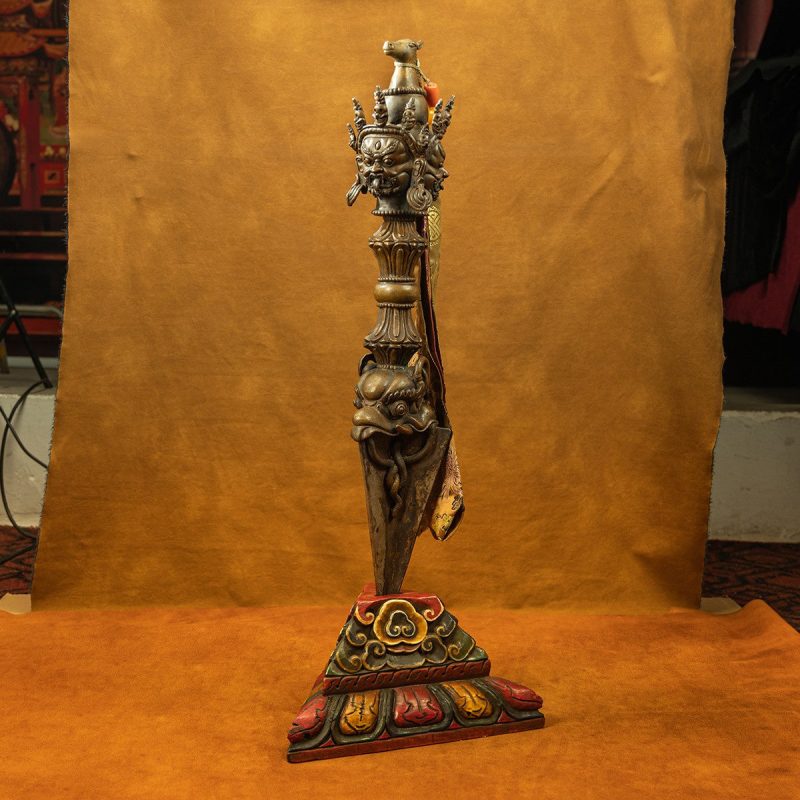 19th Century Giant Three-faced Hayagriva Tibetan Antique Vajra Purple Lima Copper - Image 3