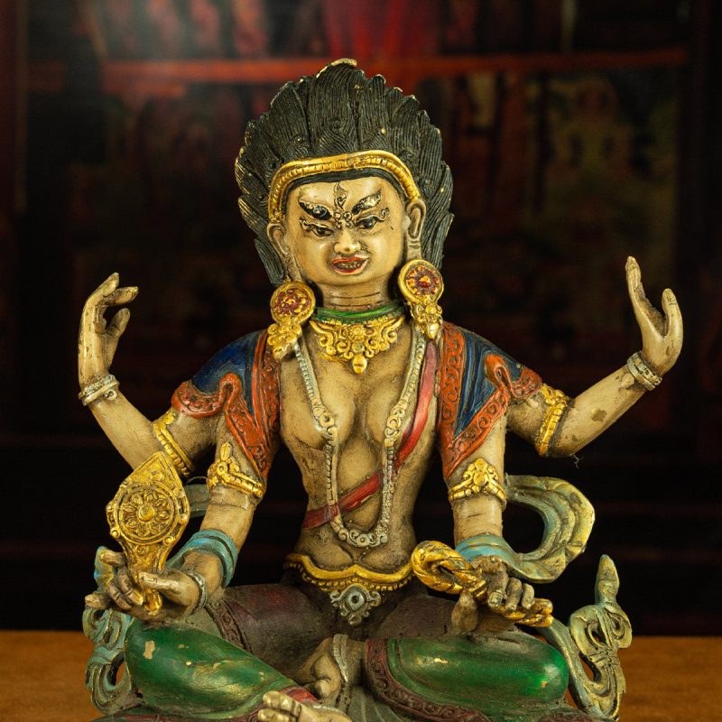 Qing Dynasty Four Armed Tara Copper Mineral Color Palpung Monastery - Image 10