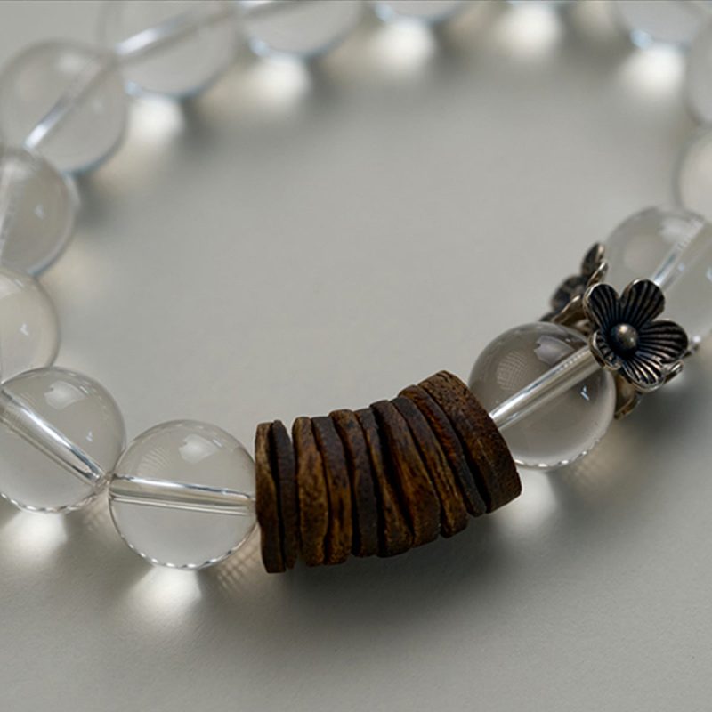 Serenity Quartz & Agarwood Energy Bracelet - Image 7