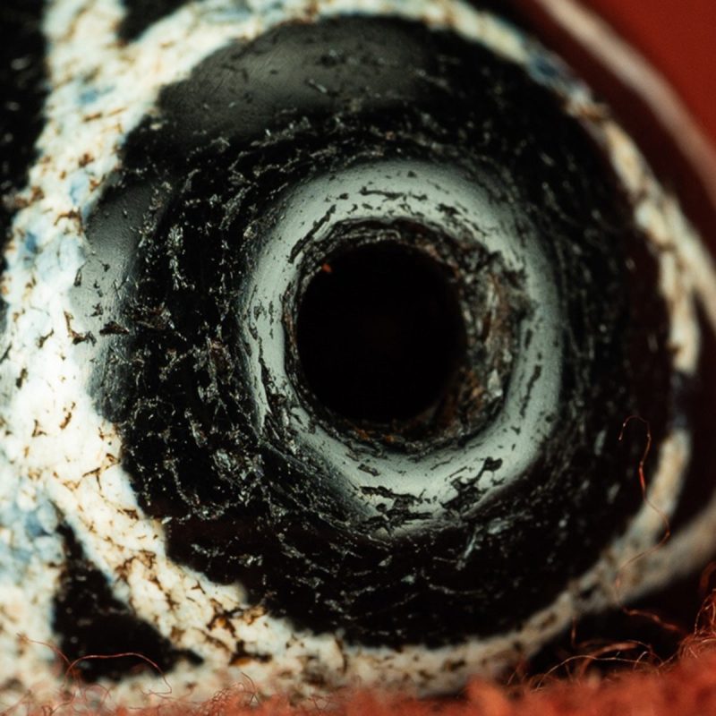 Hollow Tiger Tooth Vajra Six Eyes Old Dzi Beads Tibetan Millennium Dzi Beads Inlaid Erosion Special and Rare - Image 7