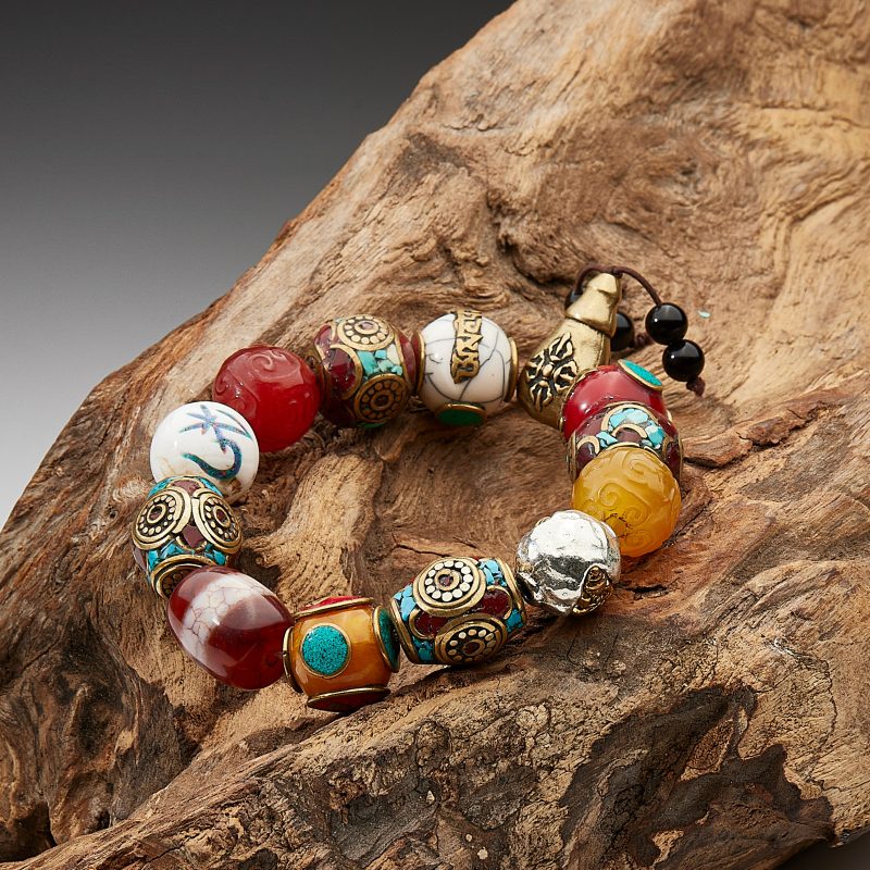 Healing Light Medicine Buddha Dzi Bracelet - Image 6