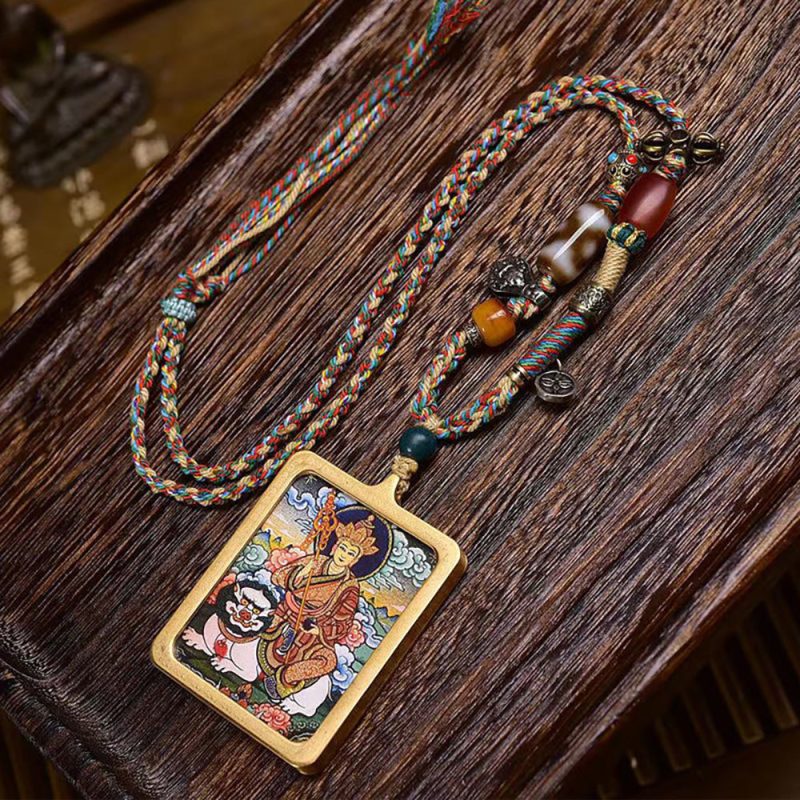 Ksitigarbha Health Pendant with Turquoise Lapis Lazuli