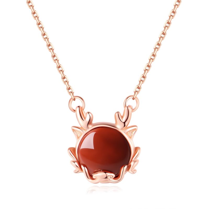 ❗❗❗A Flash Sale- EXQUISITE IN 925 Sterling Silver Year of the Dragon Cinnabar Red Agate Dragon Protection Bracelet Necklace Pendant Earrings Ring - Image 6