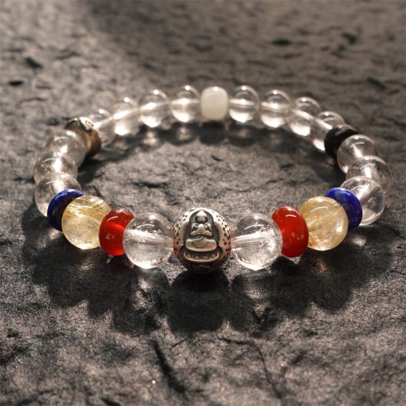 Wisdom Healing Vairocana Clear Quartz Buddha Bracelet - Image 3