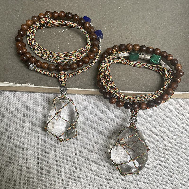 EXQUISITE IN Essence of Soul Recovery Clear Quartz Pendant with Lapis Lazuli and Sterling Silver - Image 2