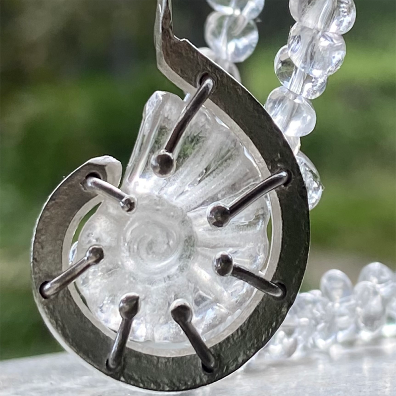 Harmony Nautilus Clear Quartz Necklace - Image 6