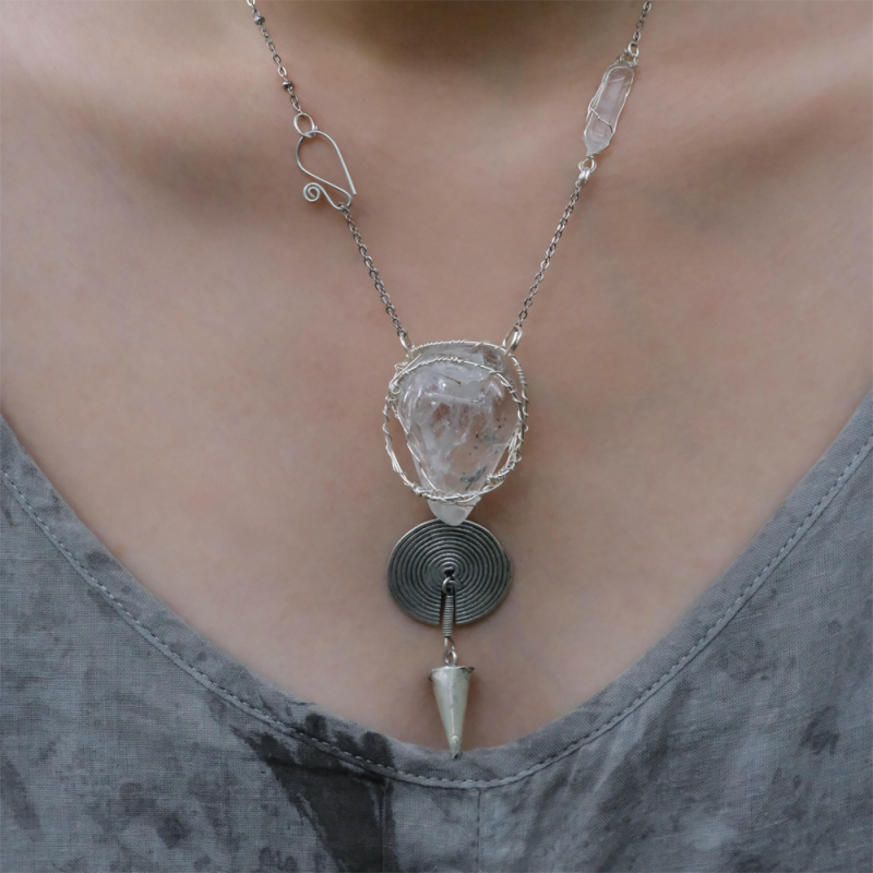 Calm Whisper Clear Quartz  Necklace - Image 4