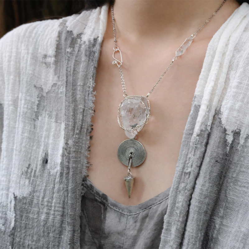 Calm Whisper Clear Quartz  Necklace - Image 6