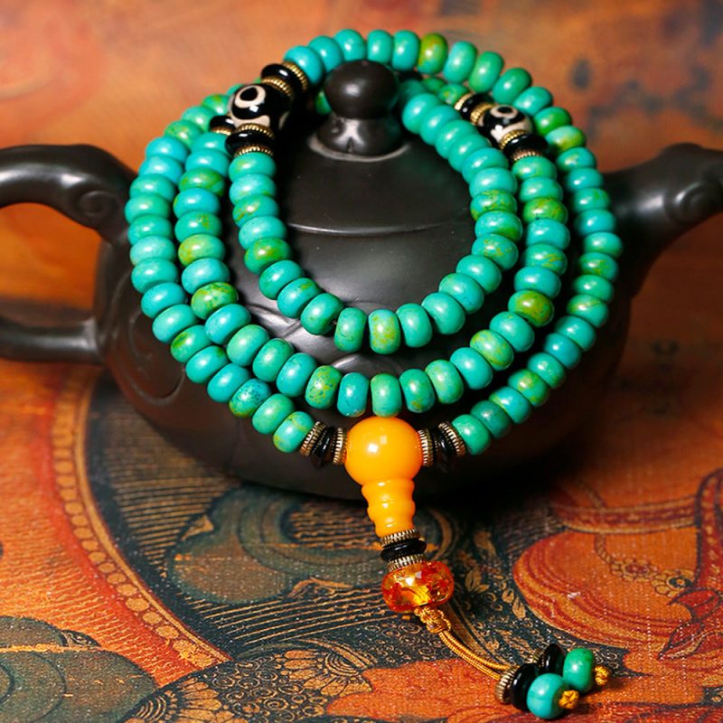 Healing Flow of Nature Turquoise Mala Neckdace - Image 6