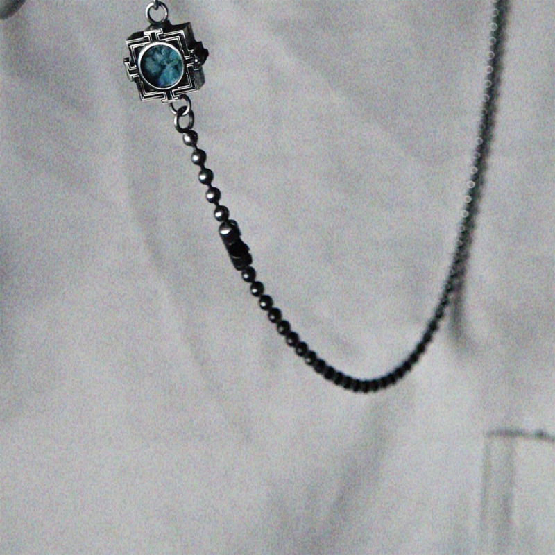 Blessing Energy Tibetan Necklace with Turquoise and Silver - Image 7