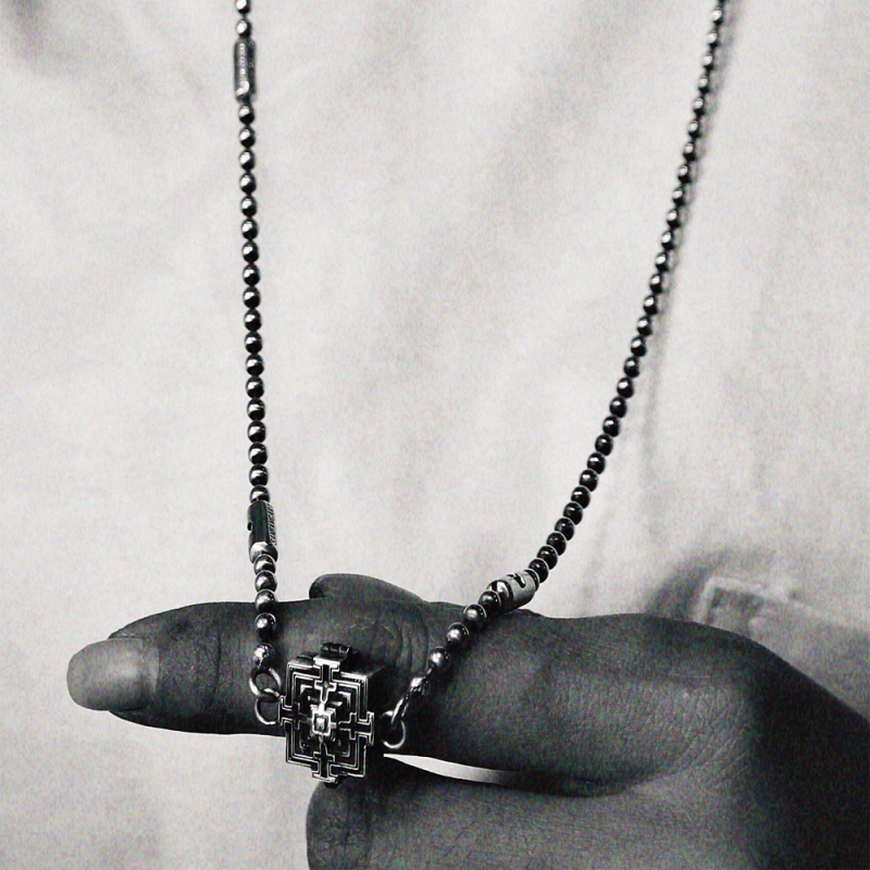 Blessing Energy Tibetan Necklace with Turquoise and Silver - Image 8