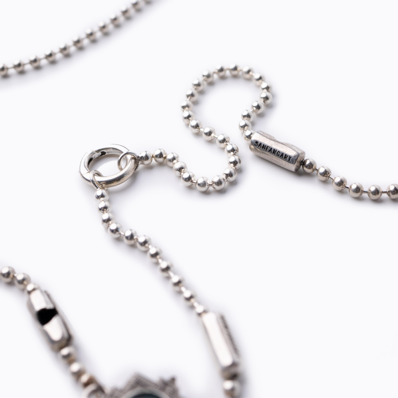 Blessing Energy Tibetan Necklace with Turquoise and Silver - Image 9