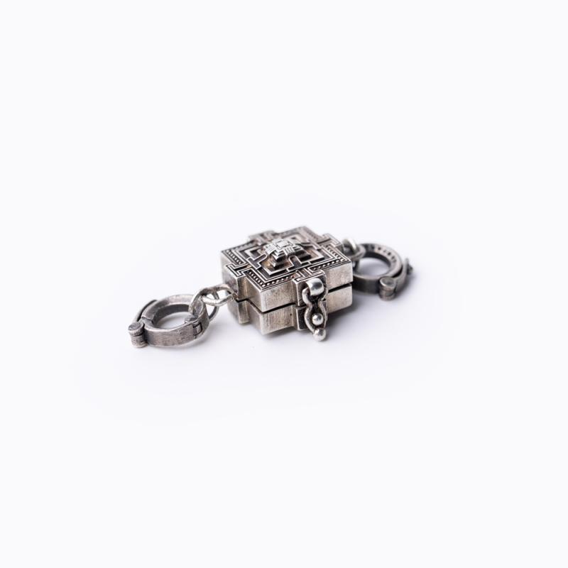Blessing Energy Tibetan Necklace with Turquoise and Silver - Image 11
