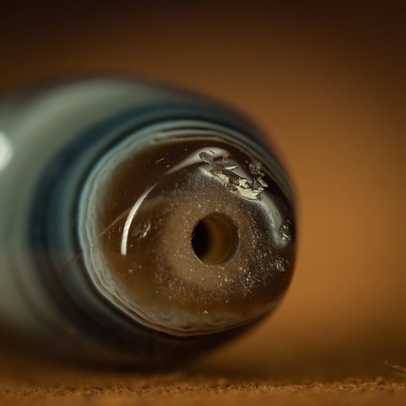 Blue-Chint Agate Eye Pendant – Mystical Swirls of Tibetan Craftsmanship - Image 4