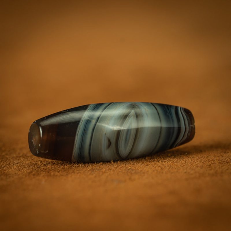Blue-Chint Agate Eye Pendant – Mystical Swirls of Tibetan Craftsmanship - Image 5