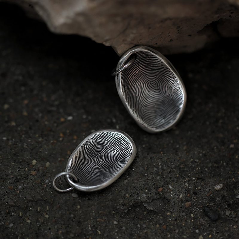 Eternal Bond Sterling Silver Fingerprint Pendant - Image 4