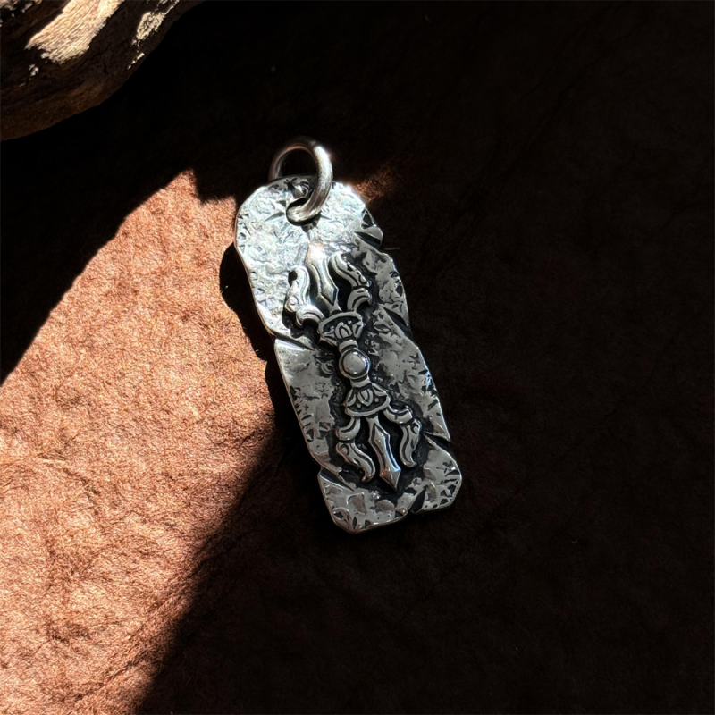 Sterling Silver Vajra Pendant for Protective Energy - Image 2