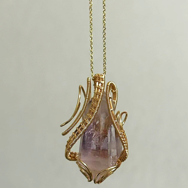 EXQUISITE IN Amour Rose Crystal Pendant in Handcrafted Copper - Image 3