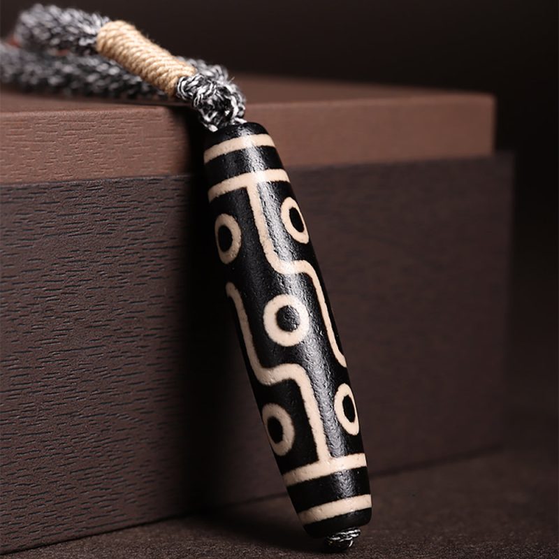 Guardian Nine-Eyed Dzi Pendant Pendant - Image 2