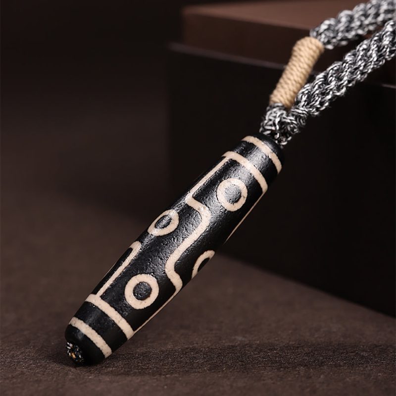 Guardian Nine-Eyed Dzi Pendant Pendant - Image 4