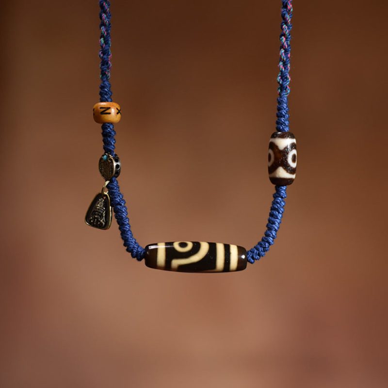 Prosperity Guardian Two-Eyed Dzi Pendant Pendant - Image 4